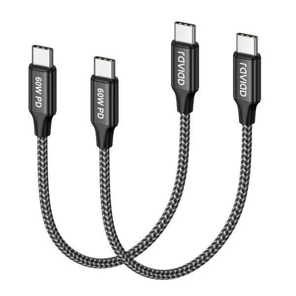 Cable USB-C corto reforzado 30 cm
