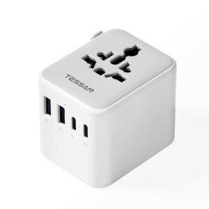 Adaptador universal de viaje con USB-C