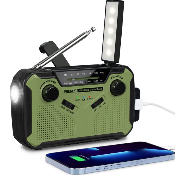 Radio linterna de emergencia recargable