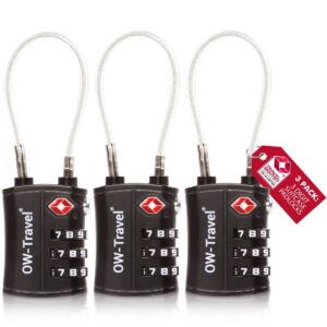 Candado TSA con cable flexible