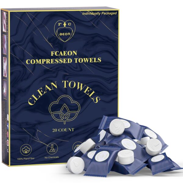 Toallitas comprimidas de viaje