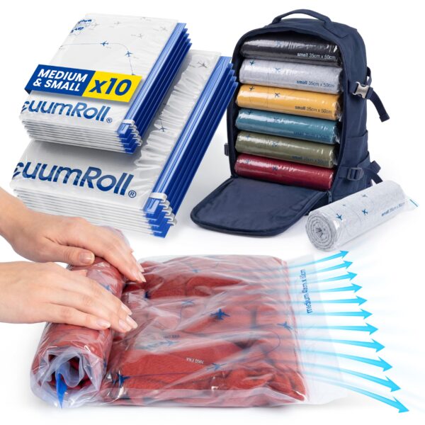 Bolsas de compresión sin aspirador para ropa