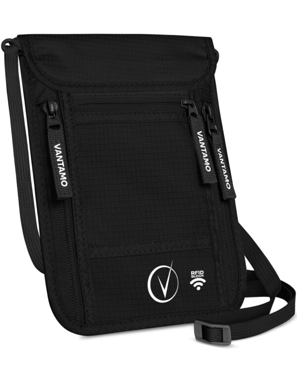 Portapasaporte RFID con bolsillos